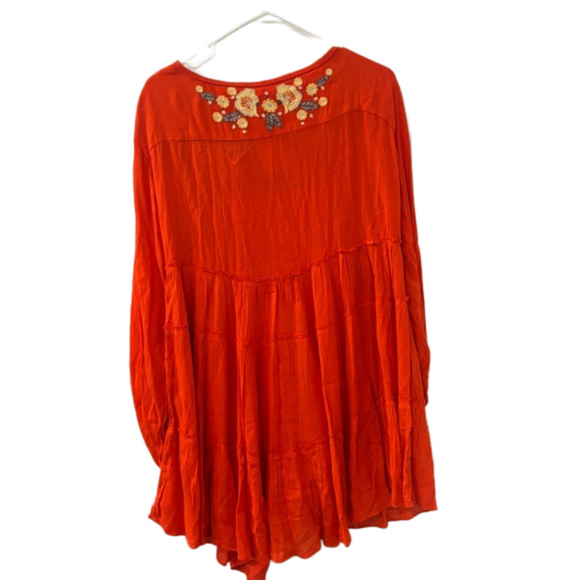 Free People Spelled On You Embroidered Floral Lightweight Loose Fit Mini Dress - Picture 3 of 10